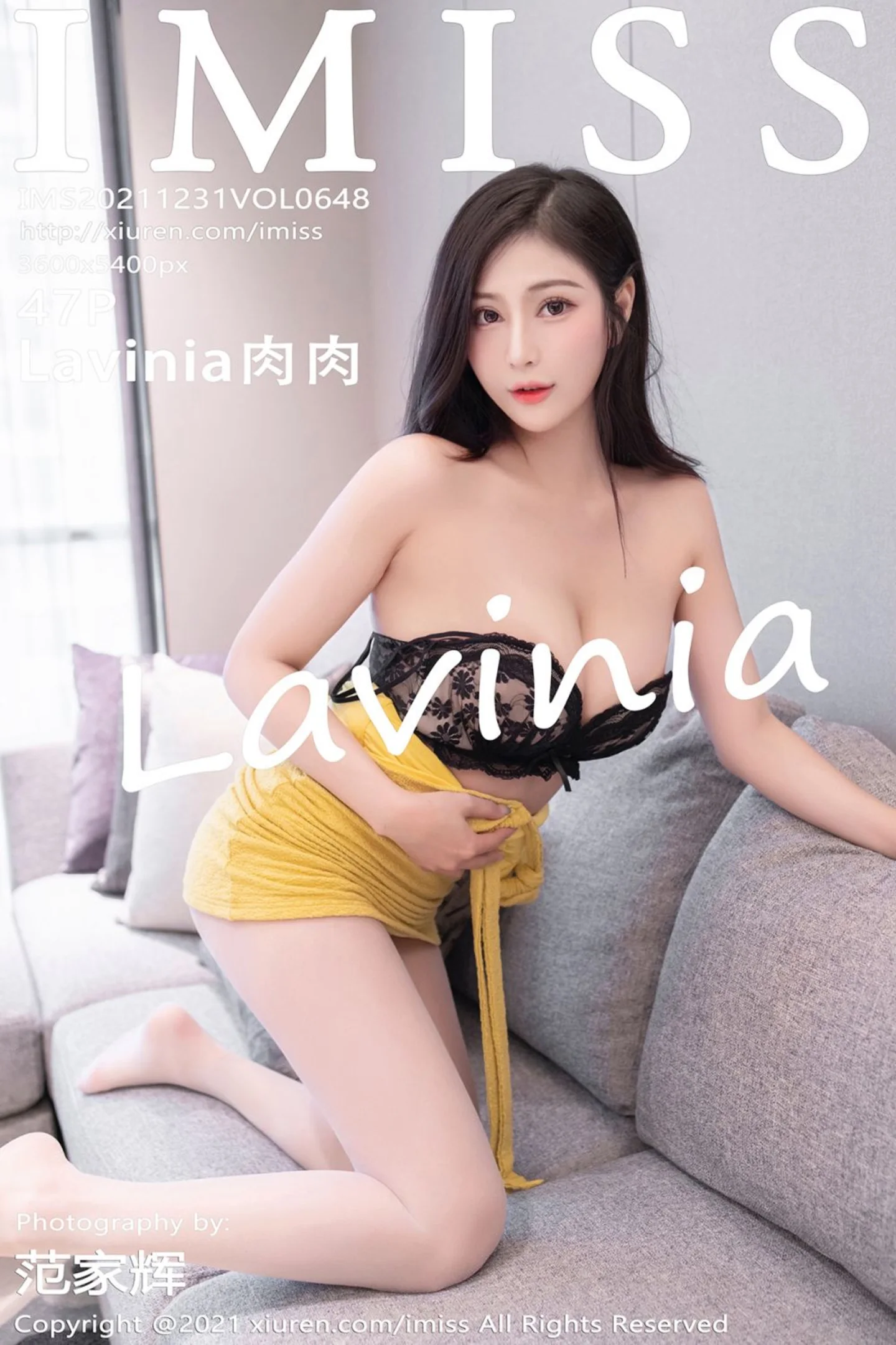 [IMISS爱蜜社]Vol.648_气质女神Lavinia私房脱黄色短裙露性感内衣秀完美身材诱惑写真47P-秀人网 - XiuRen.Space